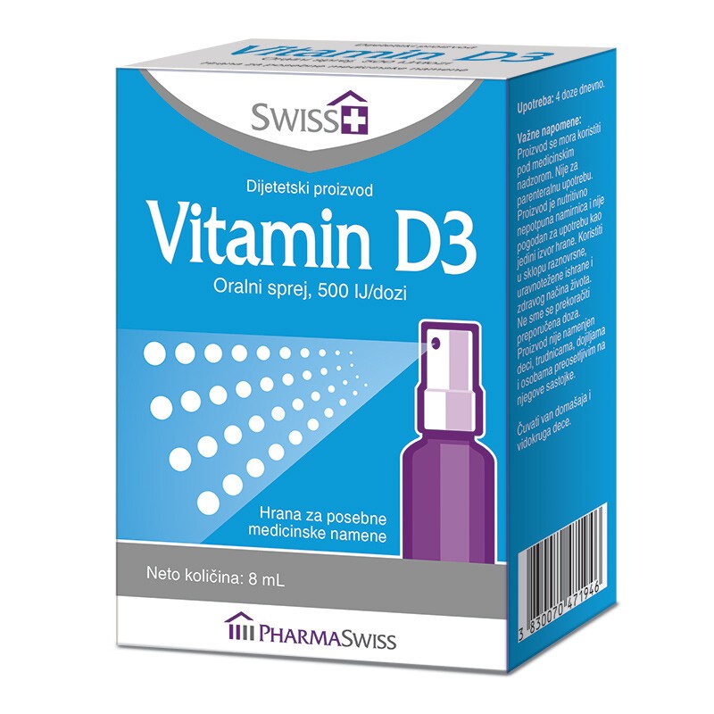 SWISS+VIT D3 ORAL SP 500IJ/8ML