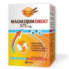 Natural Wealth Nutrition Corp Nw-magnezijum Direkt 375mg Kes.20 kom