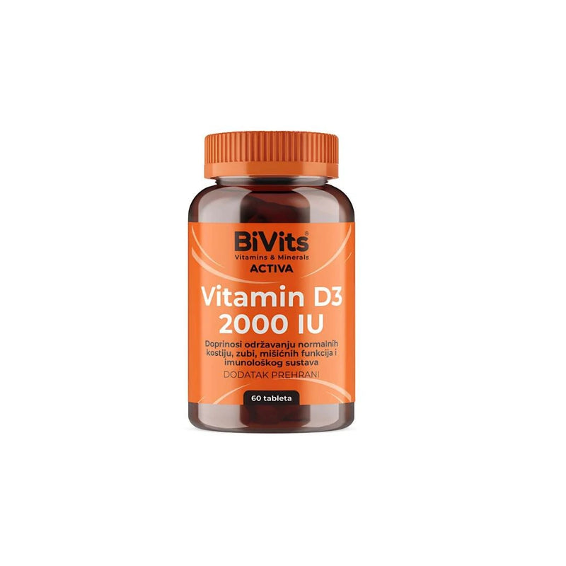 Abela Pharm Bivits Activa Vitamin D3 2000iu tableta 60 kom