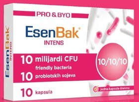 Esensa Doo Beograd Esenbak Probiotik Pro Byo Intens kapsula 10/10/10