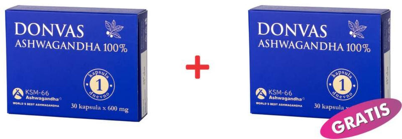 ASHWAGANDHA 100% 30X600MG-DONVAS