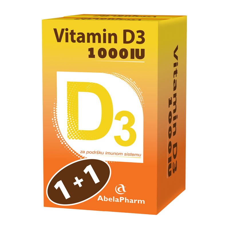 ABELA PHARM VIT D3 1000IU 1+1
