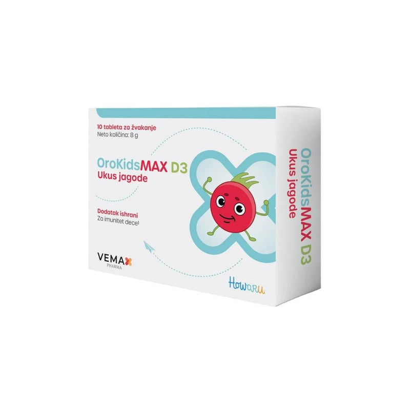 Vemax Pharma Orokidsmax D3 tableta za zvak 10 kom