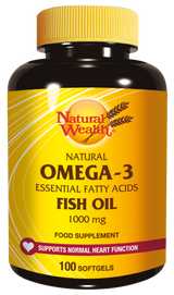 Natural Wealth Omega-3 1000 mg, 100 kapsula